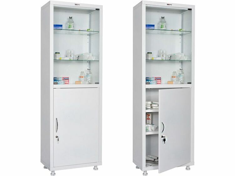 МЕДИЦИНСКИЙ ШКАФ HILFE МД 1 1760/SG